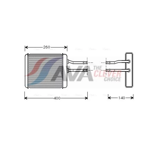 Výmenník tepla vnútorného kúrenia AVA QUALITY COOLING AL6072