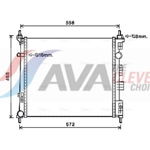 Chladič motora AVA QUALITY COOLING DN2425