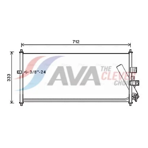 Kondenzátor klimatizácie AVA QUALITY COOLING DN5277D
