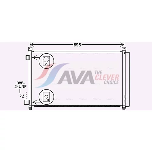 Kondenzátor klimatizácie AVA QUALITY COOLING DN5456D