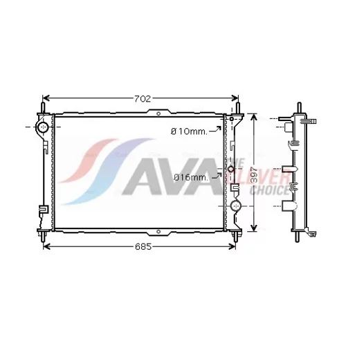 Chladič motora AVA QUALITY COOLING FD2381