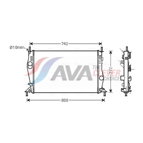 Chladič motora AVA QUALITY COOLING FDA2596