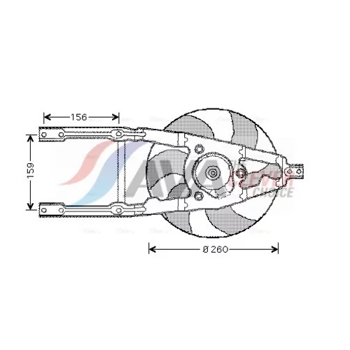 Ventilátor chladenia motora AVA QUALITY COOLING FT7545