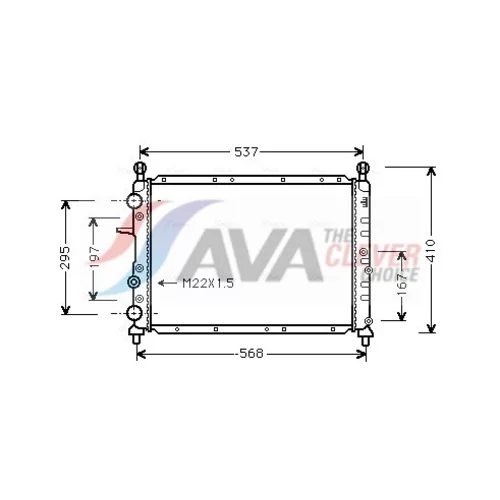Chladič motora AVA QUALITY COOLING FTA2094