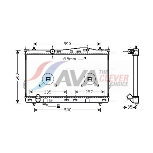 Chladič motora AVA QUALITY COOLING HY2077