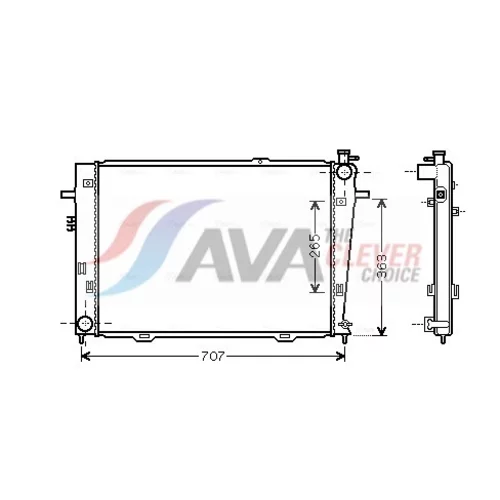 Chladič motora AVA QUALITY COOLING HY2126