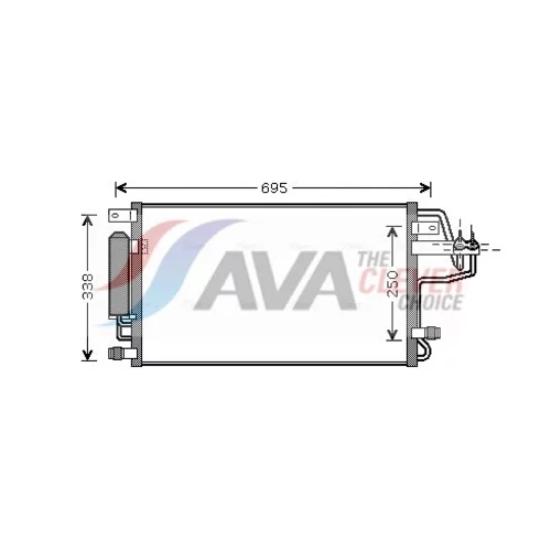 Kondenzátor klimatizácie AVA QUALITY COOLING HY5156D