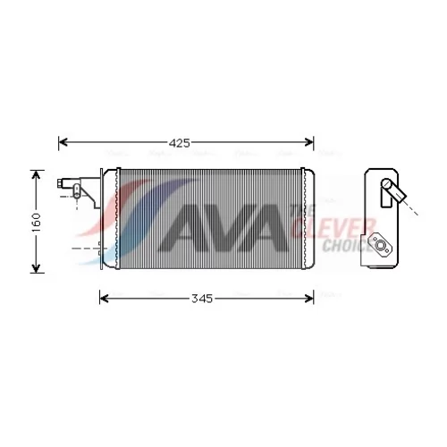 Výmenník tepla vnútorného kúrenia AVA QUALITY COOLING IVA6019