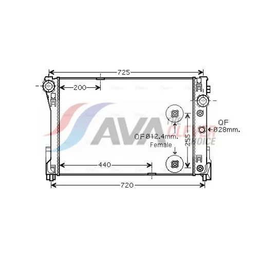 Chladič motora AVA QUALITY COOLING MS2452