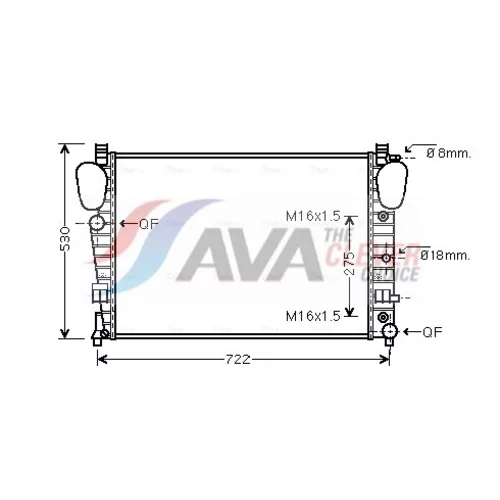 Chladič motora AVA QUALITY COOLING MSA2306