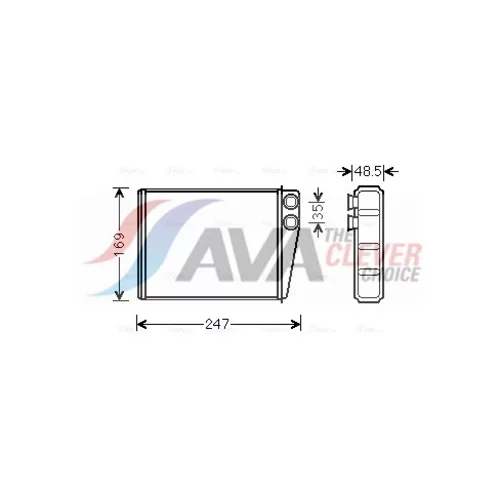 Výmenník tepla vnútorného kúrenia AVA QUALITY COOLING MSA6673