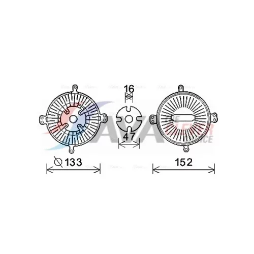 Spojka ventilátora chladenia AVA QUALITY COOLING MSC523
