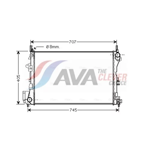 Chladič motora AVA QUALITY COOLING OL2338