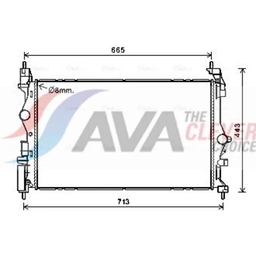 Chladič motora AVA QUALITY COOLING OL2682