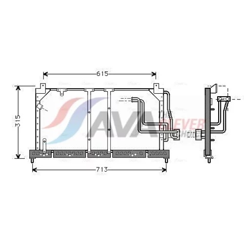 Kondenzátor klimatizácie AVA QUALITY COOLING OL5224