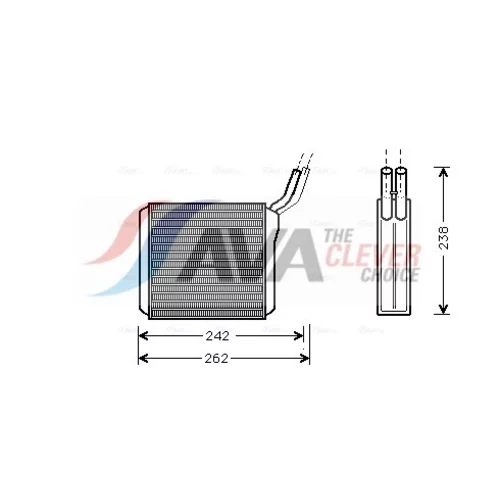 Výmenník tepla vnútorného kúrenia AVA QUALITY COOLING OL6205