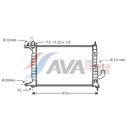 Chladič motora AVA QUALITY COOLING OLA2221