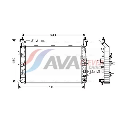 Chladič motora AVA QUALITY COOLING OLA2431