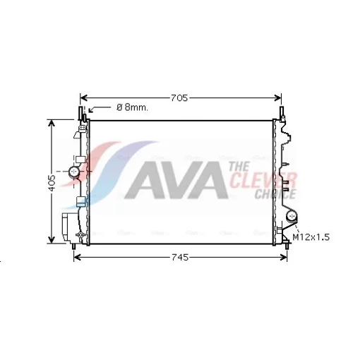 Chladič motora AVA QUALITY COOLING OLA2462