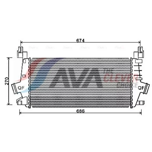 Chladič plniaceho vzduchu AVA QUALITY COOLING OLA4548