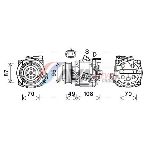 Kompresor klimatizácie AVA QUALITY COOLING OLK668