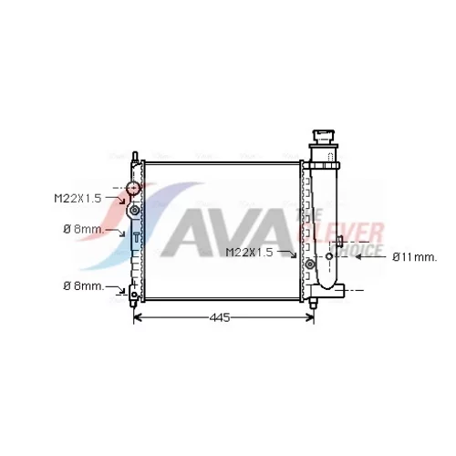 Chladič motora AVA QUALITY COOLING PE2073