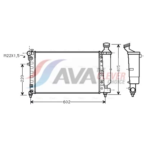 Chladič motora AVA QUALITY COOLING PEA2216