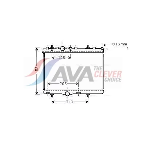 Chladič motora AVA QUALITY COOLING PEA2255