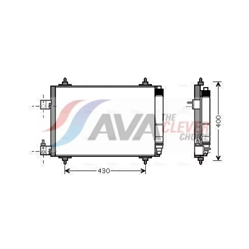 Kondenzátor klimatizácie AVA QUALITY COOLING PEA5286D