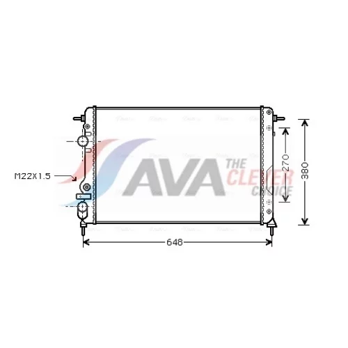 Chladič motora AVA QUALITY COOLING RTA2266