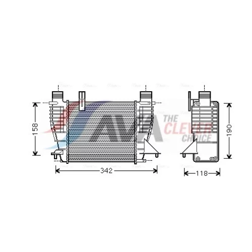 Chladič plniaceho vzduchu AVA QUALITY COOLING RTA4338