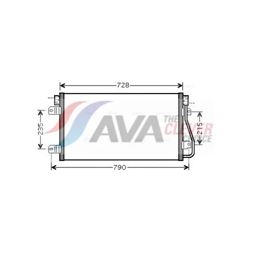 Kondenzátor klimatizácie AVA QUALITY COOLING RTA5348