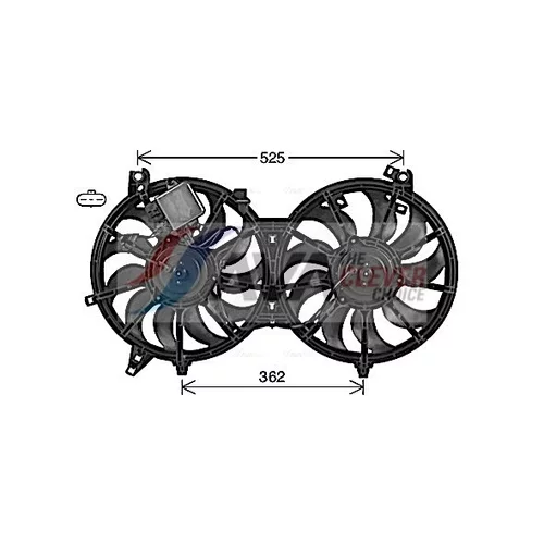 Ventilátor chladenia motora AVA QUALITY COOLING TO7762
