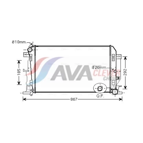 Chladič motora AVA QUALITY COOLING VN2282