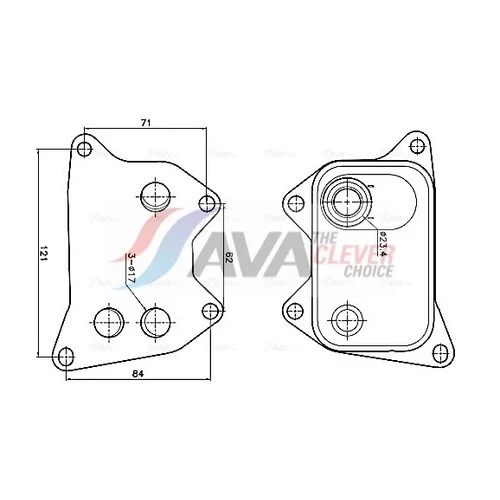 Chladič motorového oleja AVA QUALITY COOLING VN3439