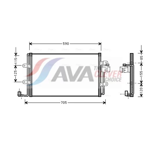 Kondenzátor klimatizácie AVA QUALITY COOLING VN5176