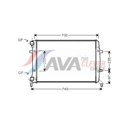Chladič motora AVA QUALITY COOLING VNA2272