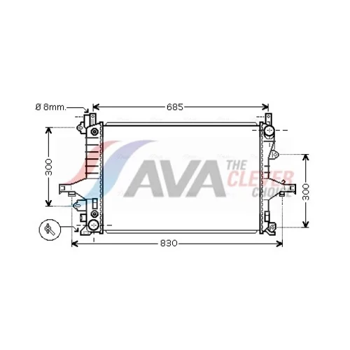 Chladič motora AVA QUALITY COOLING VO2115