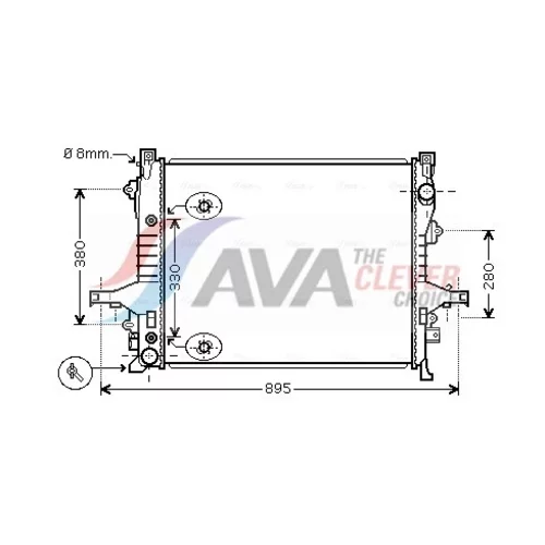 Chladič motora AVA QUALITY COOLING VO2133