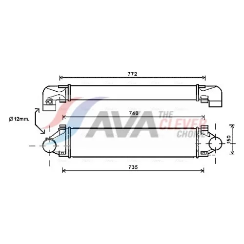 Chladič plniaceho vzduchu AVA QUALITY COOLING VOA4173