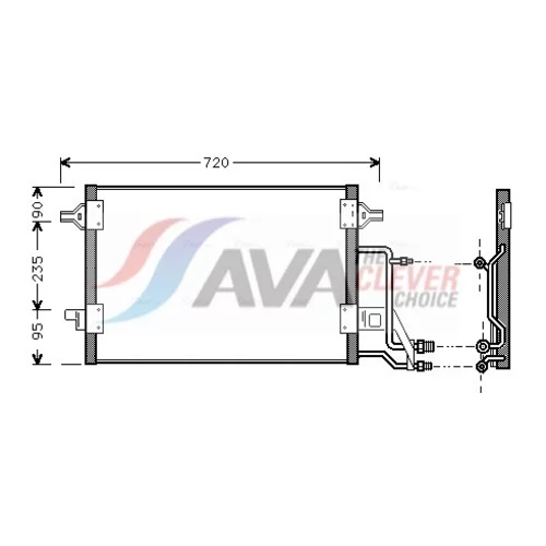 Kondenzátor klimatizácie AVA QUALITY COOLING AI5140