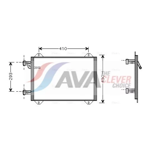 Kondenzátor klimatizácie AVA QUALITY COOLING AI5193