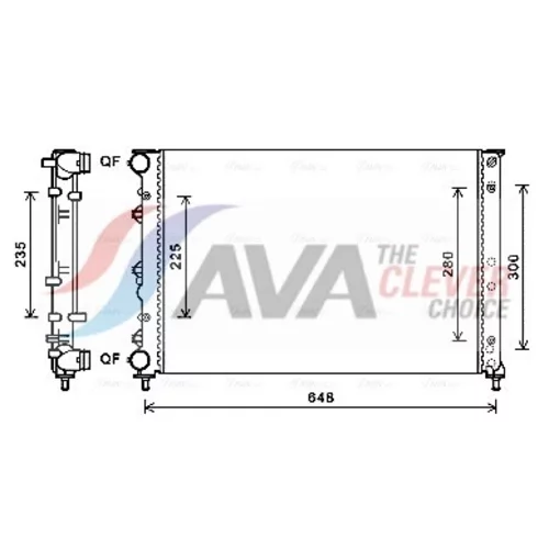 Chladič motora AVA QUALITY COOLING AL2144