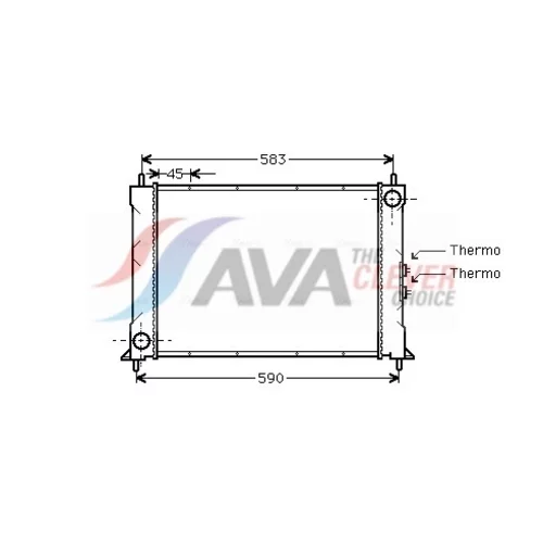 Chladič motora AVA QUALITY COOLING AU2068
