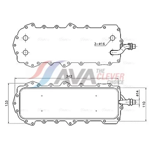 Chladič motorového oleja AVA QUALITY COOLING AU3352