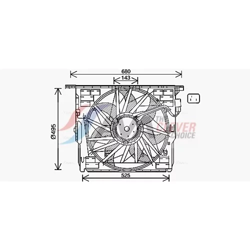 Ventilátor chladenia motora AVA QUALITY COOLING BW7564