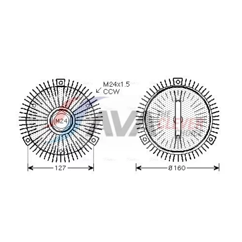 Spojka ventilátora chladenia AVA QUALITY COOLING BWC327