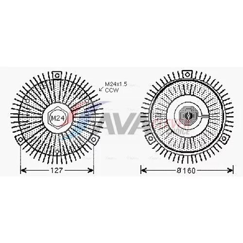 Spojka ventilátora chladenia AVA QUALITY COOLING BWC353