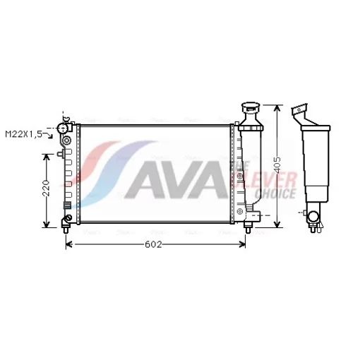Chladič motora AVA QUALITY COOLING CNA2119