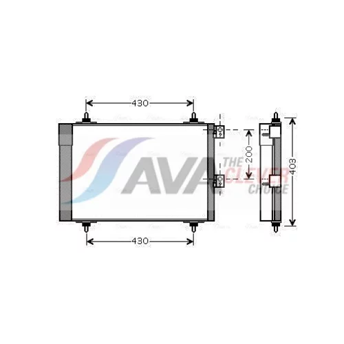 Kondenzátor klimatizácie AVA QUALITY COOLING CNA5241D
